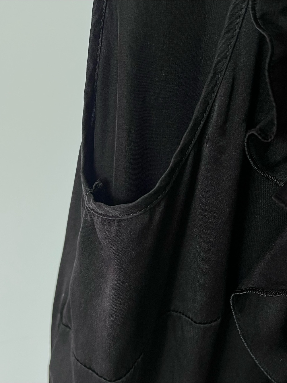 Alberta Ferretti Black Sleeveless Ruffle Detail Top - Picture 4 of 8